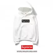 supreme hoodie mann frau sweatshirt pas cher supreme logo  white